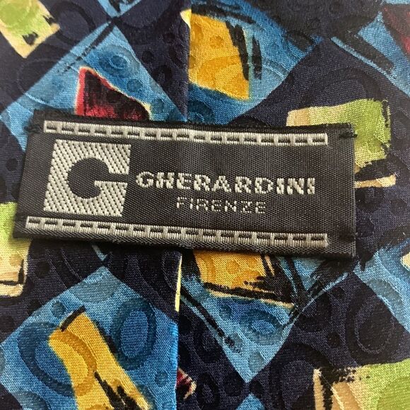VINTAGE Gherardini Abstract Silk Tie - Picture 2 of 5